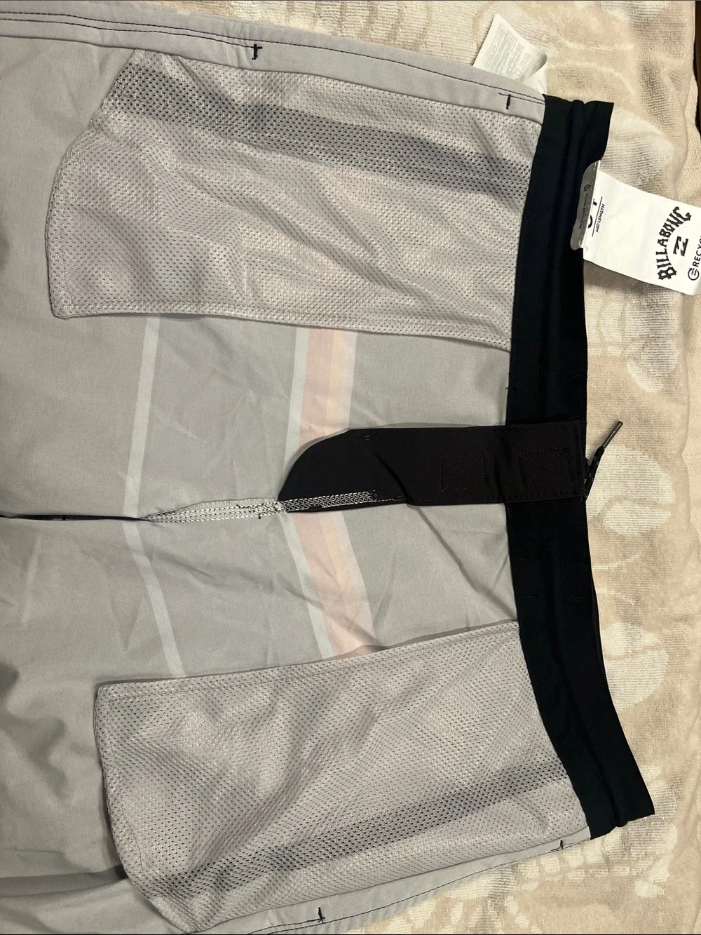 NWT Billabong 73 Spinner Lo Tide Mens Board Shorts Black Striped Size 34
